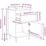 vidaXL Kreveta s ladicama Crni hrast 35 x 40 x 70 cm Konstruirano drvo | shoptok.hr