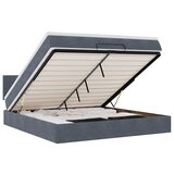 Maison Chic Otomanski Posteljni okvir - Dvoposteljna postelja - Zakonska postelja z vzmetnico temno siv 180x200cm žamet-J2663, (21771347) | Shoptok.si