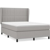  Krevet box spring s madracem svjetlosivi 140x200 cm od tkanine | shoptok.hr