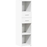 vidaXL Visoka omara bela 30x42,5x124 cm inženirski les | Shoptok.si
