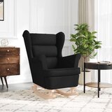  Stolica za ljuljanje 74x90x102 cm od tkanine crna | shoptok.hr