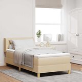  Krevet s opruga kutije s uzglavljem Krema 200 x 80 cm tkanina | shoptok.hr