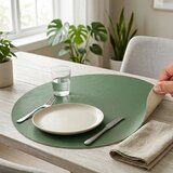 Arca Namizni prtiček, pogrinjek 38cm / okrogel / umetno usnje, (5000267755) | Shoptok.si
