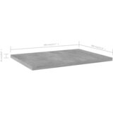 Police za knjige 4 kom siva boja betona 40 x 30 x 1,5 cm drvene | shoptok.hr