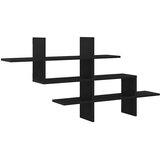 Zidna polica crni hrast 124,5x18x60,5 cm inženjerski drvo | Shoptok.si