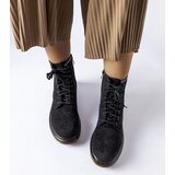 Gemre Black eco-suede worker boots Alfreda | Shoptok.si