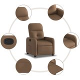 Naslonjač od tkanine smeđi | shoptok.hr