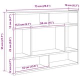  Zidna polica Artisan hrast 75x16x55 cm Konstruirano drvo | Shoptok.si