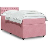 Box spring krevet s madracem ružičasti 100x200 cm baršunasti | shoptok.hr
