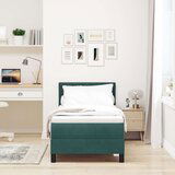 vidaXL Box Spring postelja z vzmetnico temno zelena 80x200 cm žamet, (22051214) | Shoptok.si