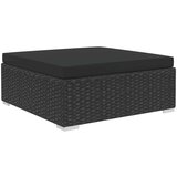 Poli 4-dijelna vrtna garnitura od poliratana s jastucima crna | shoptok.hr