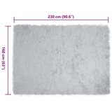  Lažni Ovčji Tepih Siva 160 x 230 cm Poliester | shoptok.hr