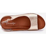 Maciejka Women's leather wedge sandals L7069 Gold | Shoptok.si