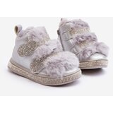 Boto Leather Children's Insulated Snow Boots Silver Leela | Shoptok.si