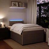 vidaXL Box spring postelja z vzmetnico svetlo siva 120x200 cm žamet | Shoptok.si