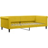  Dnevni krevet s madracem žuti 90 x 200 cm baršunasti | shoptok.hr