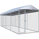 vidaXL zunanji pasji boks s streho 760x190x225 cm | Shoptok.si