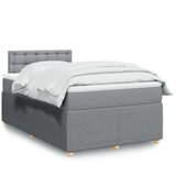 vidaXL Krevet s oprugama i madracem svjetlosivi 120x190 cm od tkanine | shoptok.hr