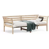 vidaXL Dnevna postelja 75x190 cm trdna borovina