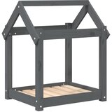  Krevet za pse sivi 61 x 50 x 70 cm od masivne borovine | shoptok.hr