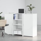  Recepcijski stol bijeli 155x50x103,5 cm od konstruiranog drva | shoptok.hr