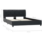  Okvir za krevet od umjetne kože crni 140 x 200 cm | shoptok.hr