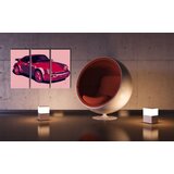  Ručno slikane slike na platnu na platnu POP Art PORSCHE 911 3-dijelna () | shoptok.hr