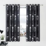 Catherine Lansfield Temno sive otroške zavese v kompletu 2 ks 168x183 cm Skulls – | Shoptok.si
