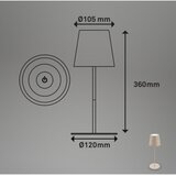 BRILONER 7508011 - LED prigušiva punjiva stona lampa LED/2,5W/5V IP44 bež | Eponuda.com