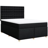 Krevet s oprugama i madracem crni 140x200 cm od tkanine | shoptok.hr