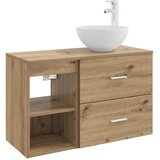 vidaXL Komplet pohištva za kopalnico 2 pcs Artisan hrast, (5000246162) | Shoptok.si