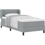 vidaXL Postelja s vzmetnico Svetlo siva 90x200 cm Tkanina | Shoptok.si