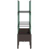  Vrtna sadilica s rešetkom smeđa 120 x 40 x 142,5 cm PP | shoptok.hr