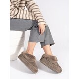 Shelvt Beige low slip-on snow boots for women with fur | Eponuda.ba