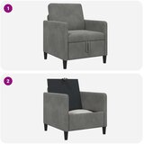 SOFA s pohranom Tamnosiva 72 x 78 x 87 cm Poliester | Shoptok.si