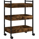  Kuhinjska kolica boja hrasta 50 x 30 x 70 cm konstruirano drvo | shoptok.hr