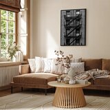 Slika - Emergency Exit (1 Part) Vertical 60x90 U crnom drvenom okviru | shoptok.hr