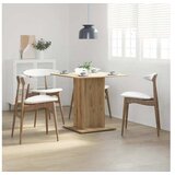 vidaXL jedilna miza, inženirski les, artisan hrast, 80x80x75 cm | Shoptok.si