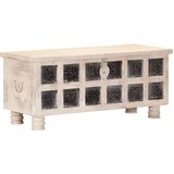  Kutija za pohranu bijela 110x40x45 cm masivno bagremovo drvo | shoptok.hr