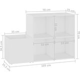 Ormarić za cipele bijeli 105 x 35,5 x 70 cm konstruirano drvo | shoptok.hr