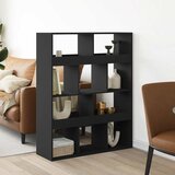 Sobna pregrada crna 100 x 33 x 125,5 cm konstruirano drvo | Eponuda.ba