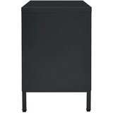 TV ormarić crni 105 x 35 x 52 cm od čelika i stakla | Eponuda.com