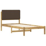  Krevetni okvir s tapiciranim uzglavljem Bijelo isprana i taupe - Bijelo isprana i taupe 75 x 190 cm | shoptok.hr