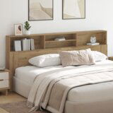 vidaXL Posteljna glava s polico artisan hrast 220 x 19 x 101.5 cm Cene