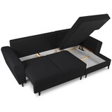 Cosmopolitan Design Crna sklopiva/s prostorom za odlaganje kutna garnitura od bouclé tkanine (s desnim kutom/s ležaljkom) Kyoto – | shoptok.hr