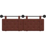  Viseće uzglavlje kreveta Sjajno smeđa Antikni PU Sienna 150 x 55 x 5 cm | shoptok.hr