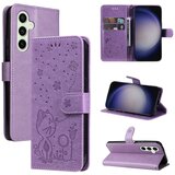 SUNSKY Eleganten etui ovitek za Samsung S24+ / S25+, Mucek, Vijoličen | Shoptok.si