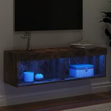 TV ormarić s LED svjetlima boja dimljenog hrasta 100x30x30 cm | Eponuda.ba