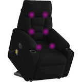 vidaXL Električni masažni naslonjač na podizanje od tkanine crni | shoptok.hr