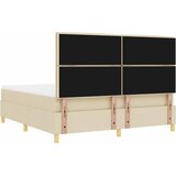  Krevet s opruga kutije s uzglavljem Krema 200 x 180 cm tkanina | shoptok.hr